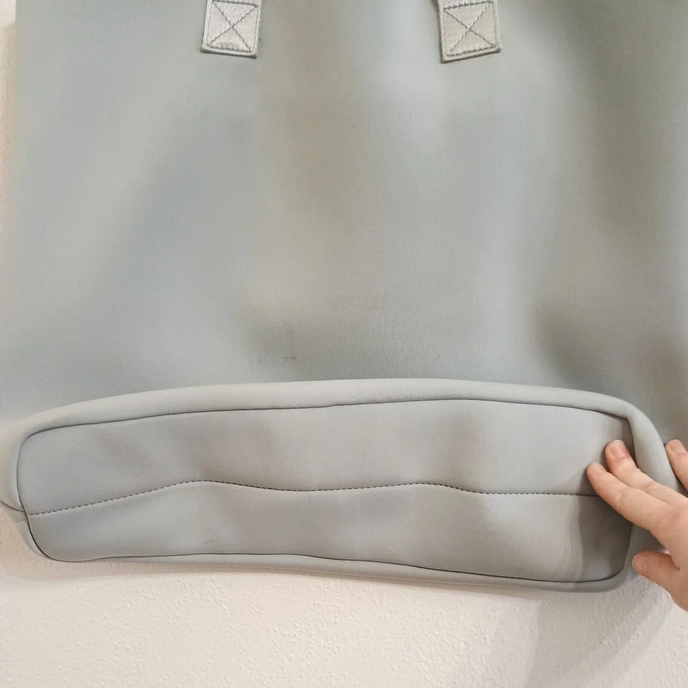 NWT Max Mara Palizzo Light Gray Foam Fabric Tote Handbag Shop Bag READ - Picture 5 of 13